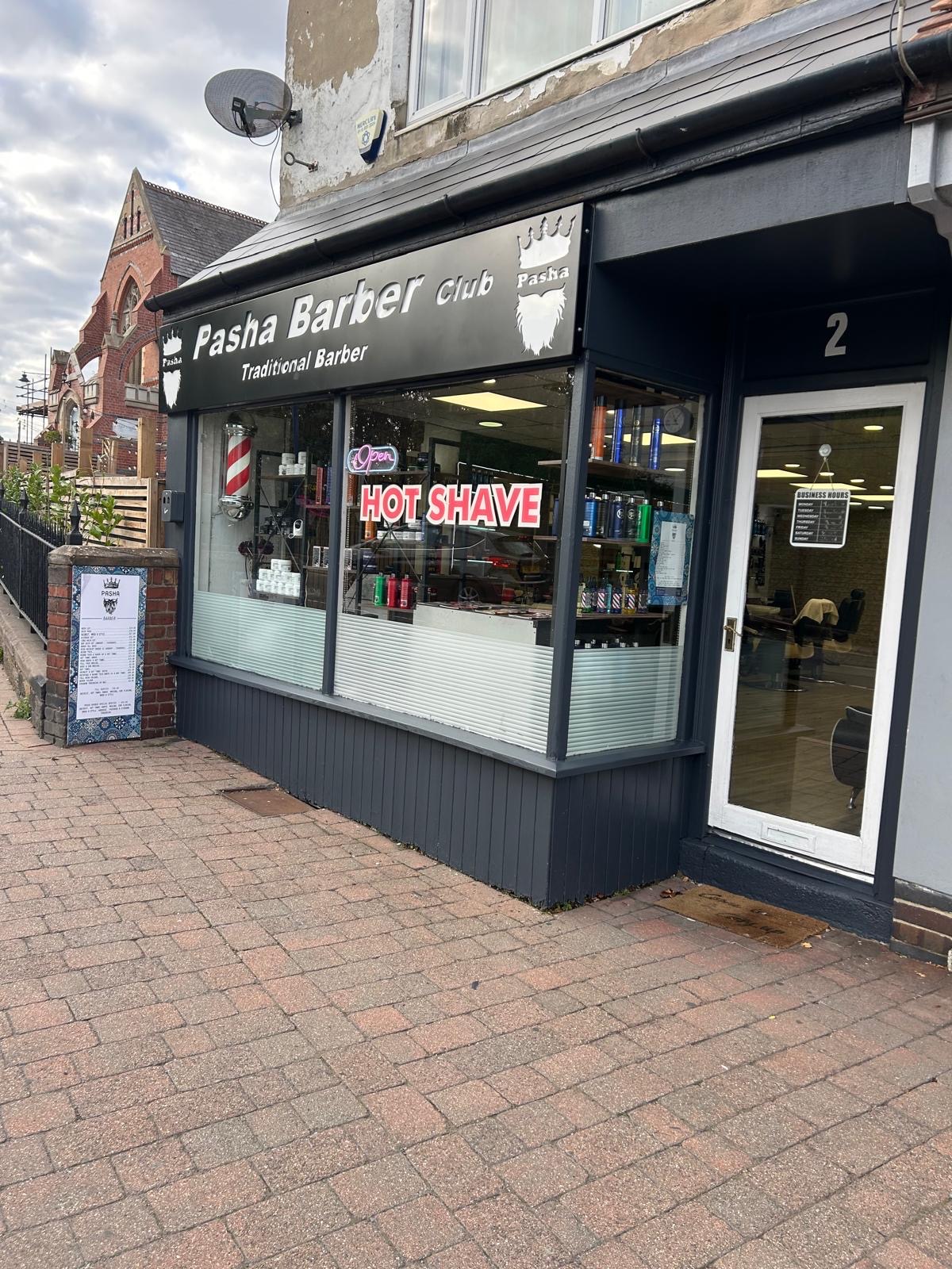 Pasha Barber Club shopfront, Sandiacre